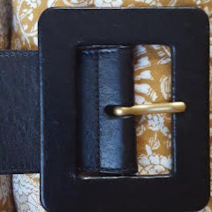 Yves Saint Laurent Black Leather Belt